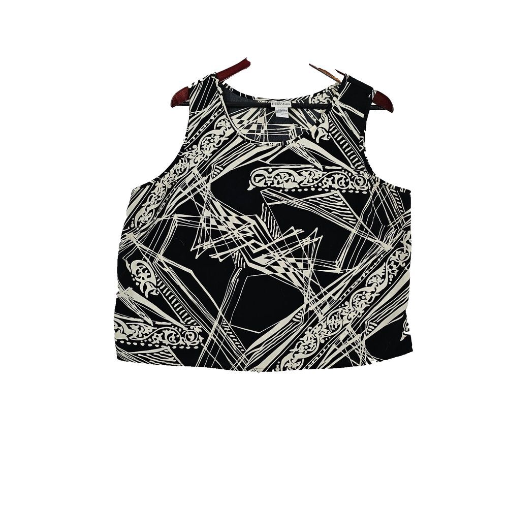 Modern Essentials Blouse XL Geometric Sleeveless Casual Business Classy Layering